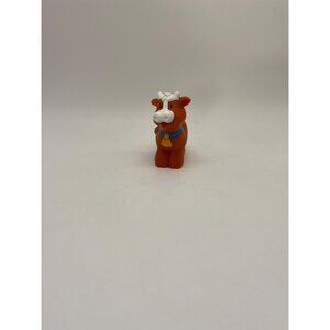 Fisher-Price Little People Farm Animal Brown and White Cow Figurine Toy